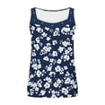 thumbnail image 4 of Sakmal Tank Tops Women Cute V Neck Shirts Spring Floral Blue Womens Tank Tops L, 4 of 4
