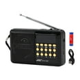 thumbnail image 1 of Radio portátil con altavoz de radio Fácil de usar Regalos versátiles para personas mayores Negro, 1 of 9