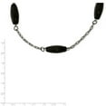 thumbnail image 6 of White Stainless Steel necklace Beaded Agate Black 20 in, 6 of 6