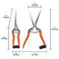 thumbnail image 5 of Zenport H312 Extra Long Harvest Shear, 3.25 Inch Stainless Steel Blades, Orange - 12 Pack, 5 of 5