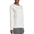 thumbnail image 3 of Hanes Women's Luxe Collection Lightweight Fleece Raglan Sleeve Sweatshirt, 3 of 5