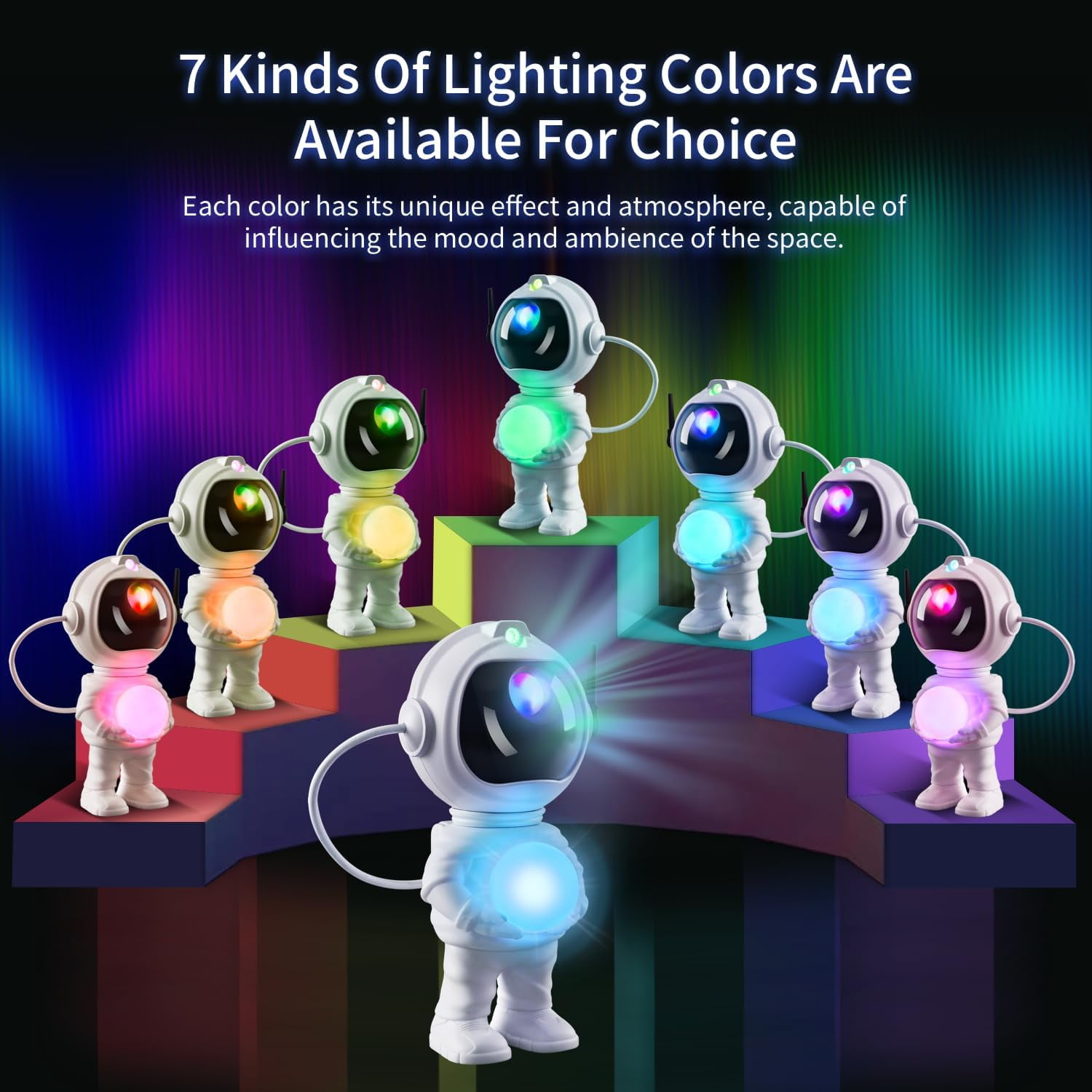 Astronaut Star Projector Galaxy Night Light, Space Projector, 2024 Upgrade Starry Nebula Ceiling Projection Lamp Remote Control for Party Wedding Garden Indoor Décor Gifts for Kids Adults Standing
