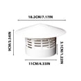 thumbnail image 4 of Sltwyw Chimney Cap Cover with Screen - Roof Vent Rain Guard Spark Arrestor Stainless Steel Chimney Topper, 4 of 5