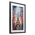 thumbnail image 2 of Stupell Industries Modern Eiffel Tower Nighttime Bloom Black Framed Print Under Glass, 17 x 23, by Creative Studio, 2 of 8