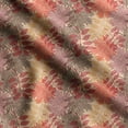 thumbnail image 1 of Soimoi Leaves Print, Silk Fabric, Decor Sewing Fabric by The Yard 42 Inch Wide,Decorative Fabric for Shirts Suits Ties, Peach, 1 of 5