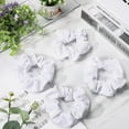 thumbnail image 3 of Ksopiavobs 12 Pieces Hair Scrunchies Velvet Elastics Scrunchy Bobbles Soft Hair Bands Hair Ties for Women Teenage Girls (White), 3 of 6