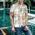 thumbnail image 6 of Hirioo Lovely Bear for Men's Baseball T-shirt Shirts Short Sleeve Casual Summer Button Stretch T Shirts,Size S-4XL-4X-Large, 6 of 7