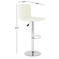 thumbnail image 4 of SAFAVIEH Arissa 29.9" Contemporary Swivel Bar Stool, White, 4 of 6