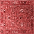 thumbnail image 1 of Ahgly Company Indoor Square Oriental Red Industrial Area Rugs, 6' Square, 1 of 4