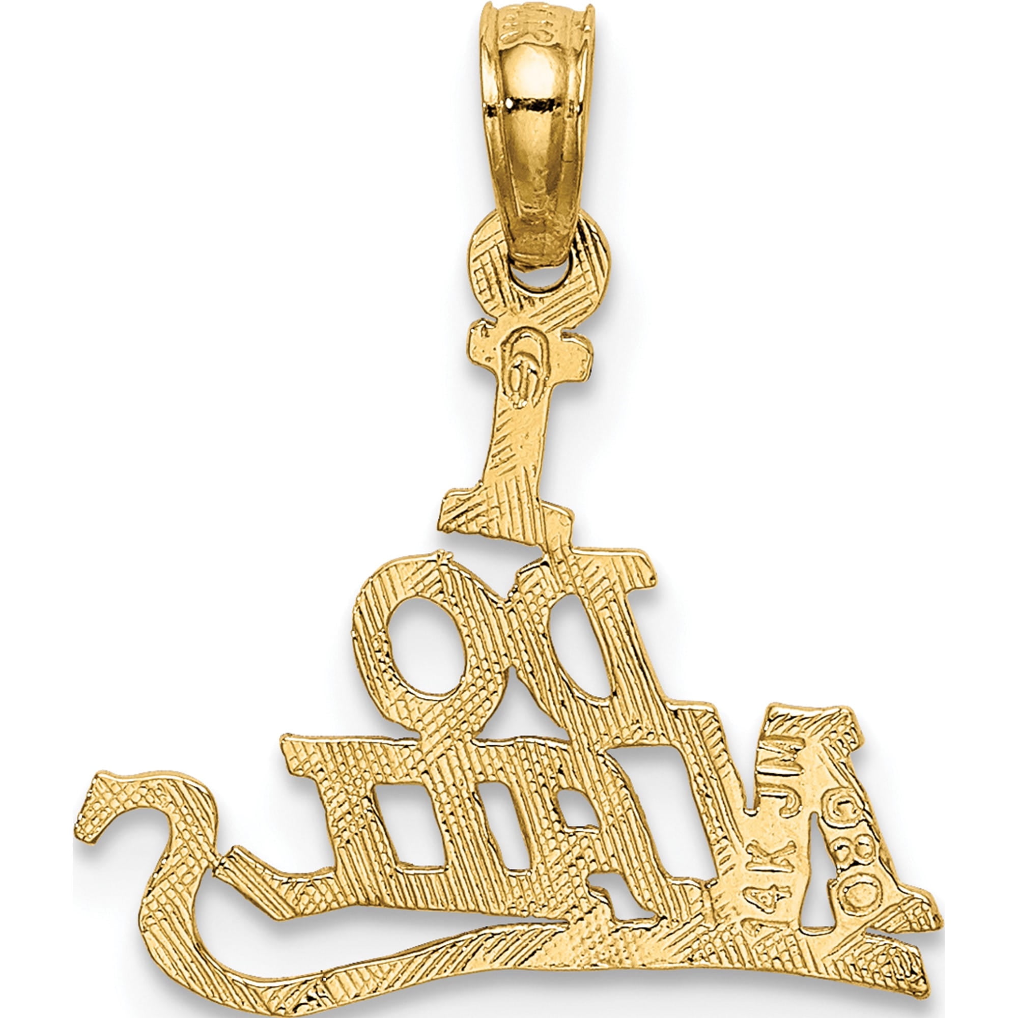 14K I DO NAILS Charm Yellow Gold Solid Lustrous Ethereal Sleek Celebrate milestones with style and brilliance
