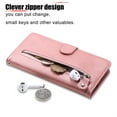 thumbnail image 5 of Case for Samsung Galaxy Note 10 Lite Zipper Pocket Wallet Leather Case Magnetic Closure Flip Cover - Pink, 5 of 5