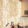 thumbnail image 2 of USB Remote Control Copper Wire Curtain String Lights for Christmas Decor, 2 of 8