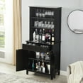 thumbnail image 2 of Gramercy Way Jill Zarin Black China Cabinet with Wood Doors, 2 of 10