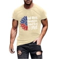 thumbnail image 2 of Tnhcen Summer Casual USA Flag Novelty T-Shirts 4th of July Patriotic Crewneck Men's Festival Style S-3XL, 2 of 5