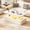 White, variant on Spurgehom Contemporary Coffee Tables for Living Room, LED Coffee Table with Rounded Corner in 16 Colors, High Gloss 2 Tiers Table with Hidden Power Supply