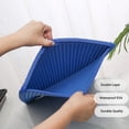 thumbnail image 4 of Pefilos Double Layer Anti Tracking Waterproof Cat Litter Trapping Mat Blue, 4 of 6
