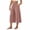 Pink, variant on Womens Trendy High Waisted Wide Leg Capri Pants Flowy Elastic Waist Gaucho Trousers with Pockets Casual Lounge Vacation Pants Light Blue
