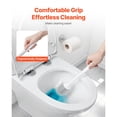 thumbnail image 4 of Toilet Brush and Holder Set, Toilet Bowl Brush and Holder with Comfortable PP Handle, Compact Bathroom Scrubber Cleaner, Deep Cleaning and Drip-Proof, for Bathroom, RV & Toilets (White & Grey), 4 of 10
