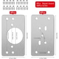 thumbnail image 2 of Cabinet Repair Brackets with Hole, 8 Pieces Repair Brackets Plates Easy Installation with 48 Screws, Hinge Repair Kit for Wood, Furniture, Shelves, 2 of 5