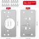 thumbnail image 2 of Cabinet Repair Brackets with Hole, 8 Pieces Repair Brackets Plates Easy Installation with 48 Screws, Hinge Repair Kit for Wood, Furniture, Shelves, 2 of 5