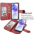 thumbnail image 4 of Galaxy A35 5G Case, A35 5G Wallet Case, Samsung Galaxy A35 5G 6.6 inchs PU Leather Case,Luxury Cash Credit Card Slots Folio Flip Cover [Detachable Magnetic Case] & Kickstand -Wine Red, 4 of 7