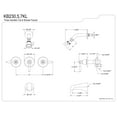 thumbnail image 2 of Kingston Brass KB235KL Knight Three-Handle Tub and Shower Faucet, Oil Rubbed Bronze, 2 of 2