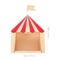 thumbnail image 2 of OUNONA 1 Pc Red Wood Storage Rack Storage Container House Shape Decoration Kids Room, 2 of 6