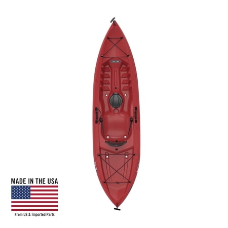Lifetime Tamarack Tioga 10 ft Sit-On-Top Fishing Kayak, Red (90236)