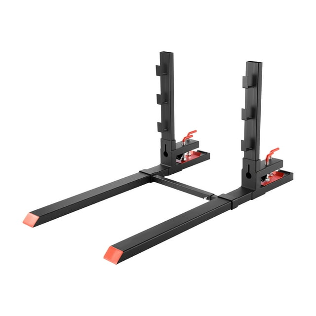 KFFKFF Pallet Forks, 4000 lbs Clamp on Pallet Forks, 60-Inch Total Length Heavy-Duty Tractor Fork
