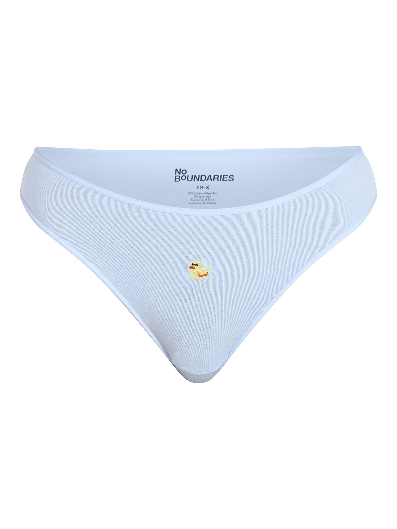 No Boundaries Cotton Blend Bikini Panties, Women's XS-XXXL