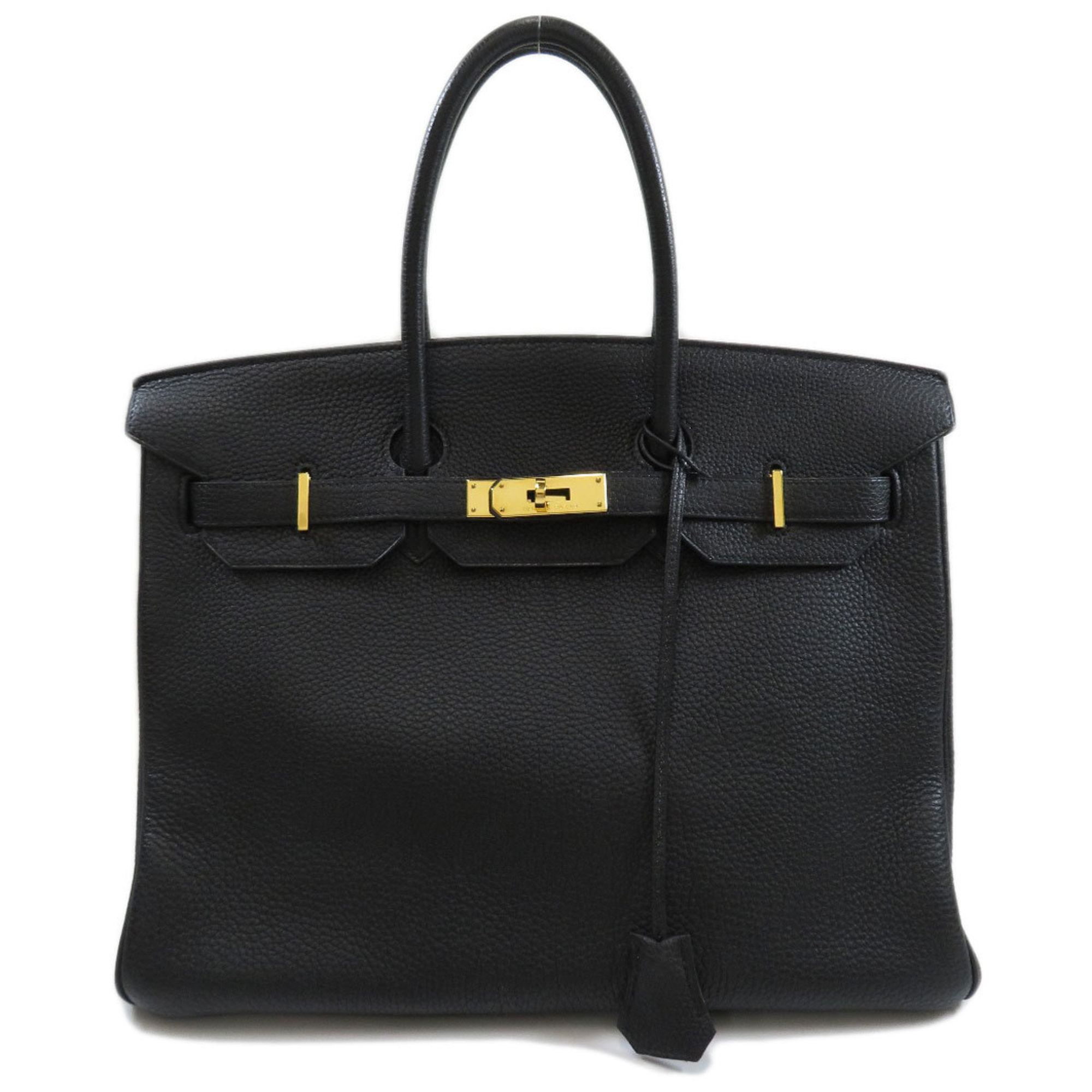 Authenticated Used Hermes Birkin 35 black tote bag Togo Ladies HERMES