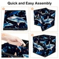 thumbnail image 4 of Starry Shark Foldable Toy Box Cube Organizer with Handle, 10.8"x10.5"x10.6", Large Capacity Toy Storage Bin, 4 of 6