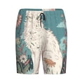 thumbnail image 6 of Daiia Celestial Cat And Flowers Mens Woven Stretch Pajama Short,Short Pajama Pants-3X-Large, 6 of 7