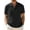 Black, variant on Mens Summer Henley Shirts Button Vacation Shirt Collarless Casual T-Shirts