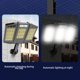 thumbnail image 4 of Farolas solares LED para exteriores lámpara de pared impermeable con Control Wdftyju remoto Sensor de movimiento de 3 cabezales iluminación gran angular de 264384 grados 270, 4 of 8