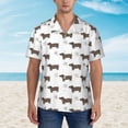 thumbnail image 4 of Balery Dachshund Dog Puppy Print Men's Hawaiian Shirts Short Sleeve Beach Shirt Relaxed Fit Vacation Button Down Shirts-Large, 4 of 9