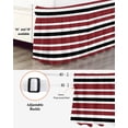 thumbnail image 3 of Red Black Bed Skirt White Stripe Bed Skirts King Size 16 Inch Drop, Wrap Around Dust Ruffle&nbsp;Bedskirt with Adjustable Elastic Belt for Queen Size Beds, 3 of 7