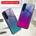 thumbnail image 3 of SaniMore for Samsung Galaxy A24 Case, Gradient Tempered Glass Backplane Anti-scracth Drop Resistant Anti-fall Slim Fit Lightweight Fashion Luxury for Girls Women, Purple, 3 of 9