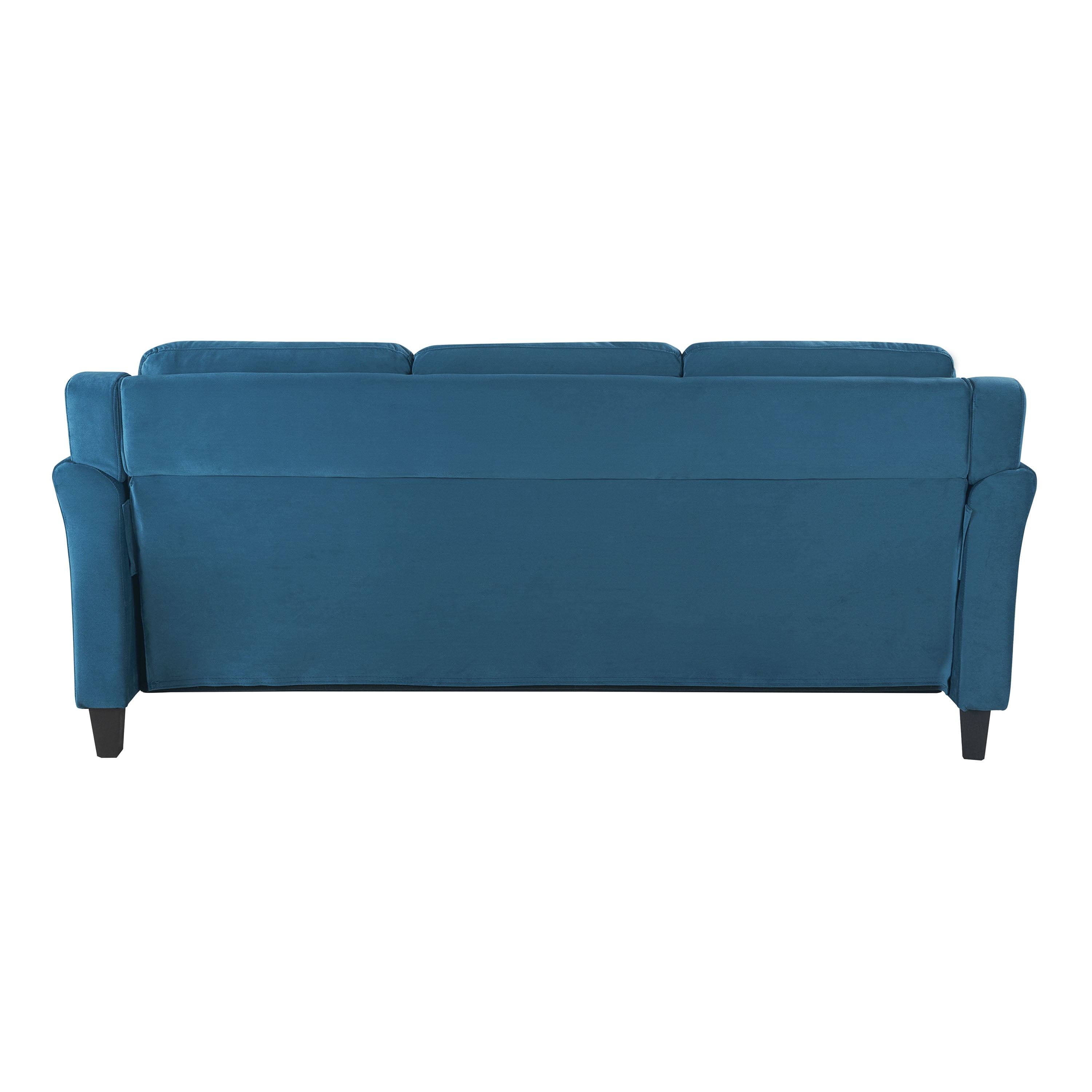 Lifestyle Solutions Taryn Traditional Sofa with Curved Arms, Blue Fabric Upholstery