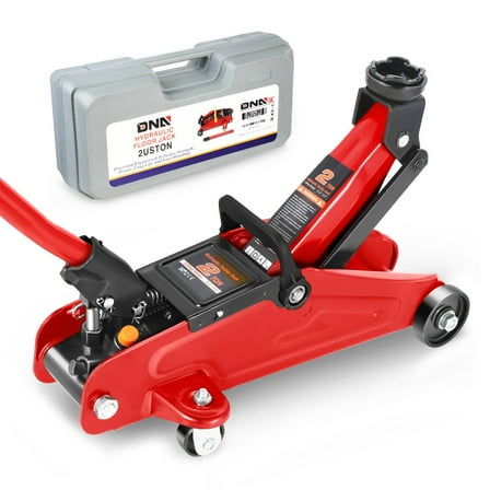 DNA Motoring 2 Ton 4000lbs Low Profile Hydraulic Trolley Torin Floor Service Garage Jack Red