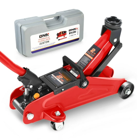 DNA Motoring 2 Ton 4000lbs Low Profile Hydraulic Trolley Torin Floor Service Garage Jack Red