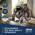 thumbnail image 4 of Drive Medical SSP220DDA-SF Silver Sport 2 Wheelchair with 20 Inch Wide Seat, 4 of 8