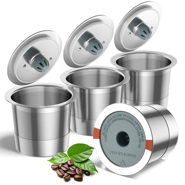 Copa K RETHONE reutilizable de acero inoxidable para Keurig 1.0 y 2.0