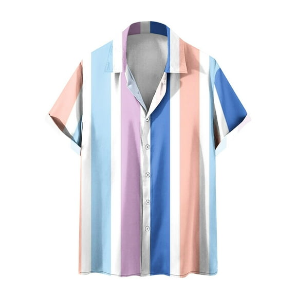 UVEASISHA Men's Beach Button Down Shirts,Hawaiian Shirts for Men Loose Short Sleeve Mens Beach Shirts Resort Casual Shirts 2025 Clearance,White M