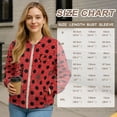 thumbnail image 7 of DISNIMO Ladybug Floral Printed Jackets for Women V Neck Sweatshirts Zip Up Outerwear Jacket Long Sleeve Sweatshirts with Pockets, 4XL, 7 of 7