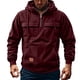 thumbnail image 4 of MHFRRA Sudadera Informal con Capucha y Mangas Raglán de Pana para Hombre, con Bolsillos con Cremallera, para Uso Diario En Otoño E Invierno Rojo, 4 of 4