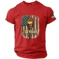 thumbnail image 2 of Men's Anniversary USA Shirt 1776 - 2026 Patriotic American Flag Freedom Shirts We The People 250 T-Shirt Summer Casual Tops,Red,XXXL, 2 of 4