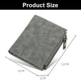 thumbnail image 2 of Leather Zipper Wallet With Coin Pocket, Zip Around Front Pocket Bifold Wallet, Gift for Men - light gray, 2 of 5