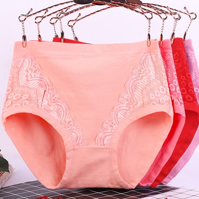 Maoww 3 Pcs Culottes pour Femmes Couleur Unie Lavables Portables Réutilisables Tricotées Respirantes Lingerie pour Filles sous-Vêtements Rouges 6TG