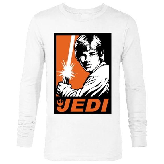 Star Wars Luke Skywalker Rebel Jedi - Long Sleeve T-Shirt for Men - Customized-White